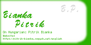 bianka pitrik business card